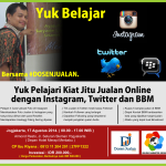 Workshop Cara Jualan Online Lewat Instagram, Twitter, BBM di Jogja