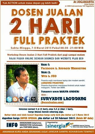 JOGJA : Workshop "Rajai Pasar Online dengan Sosmed dan Website plus SEO" 7 JOGJA : Workshop "Rajai Pasar Online dengan Sosmed dan Website plus SEO"