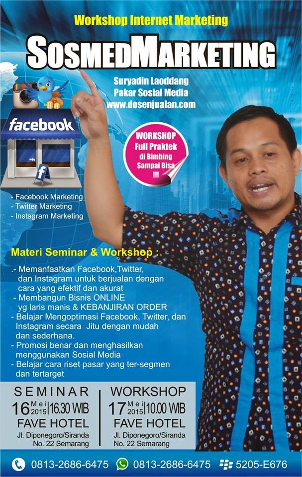 Semarang : Seminar dan Workshop Sosial Media Marketing 4 Semarang : Seminar dan Workshop Sosial Media Marketing