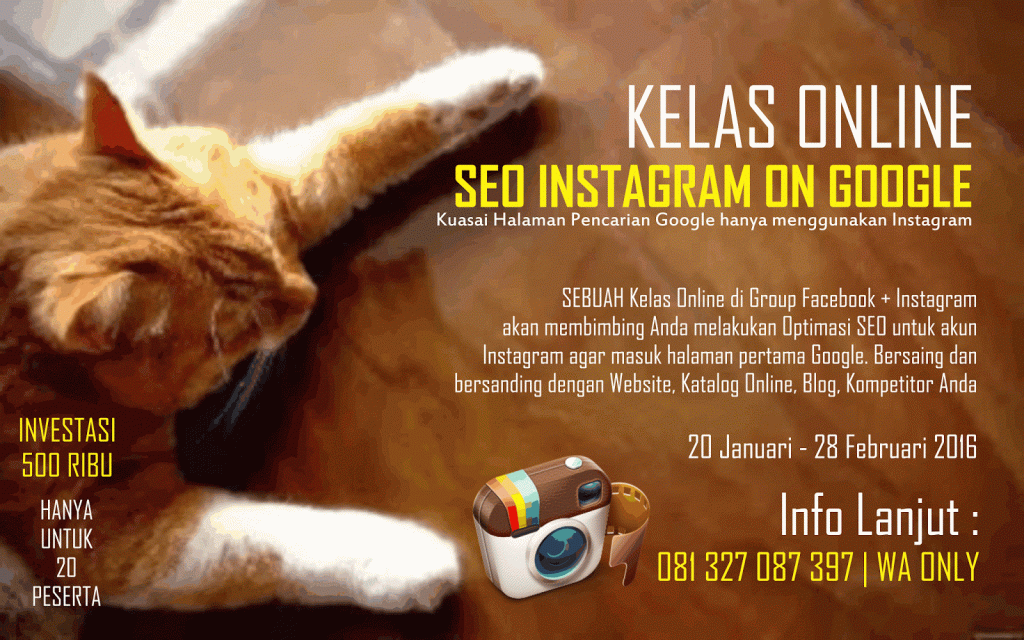 Kelas Online; SEO Instagram On Google 1 Kelas Online; SEO Instagram On Google